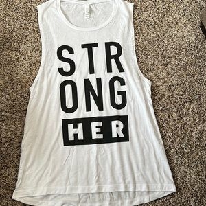 StrongHER Rachel Hollis Graphic Muscle Tank